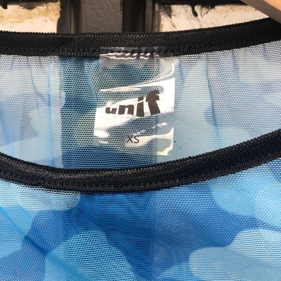 UNIF Sheer Blue Camo Top - Size XS - Picture 3 of 6
